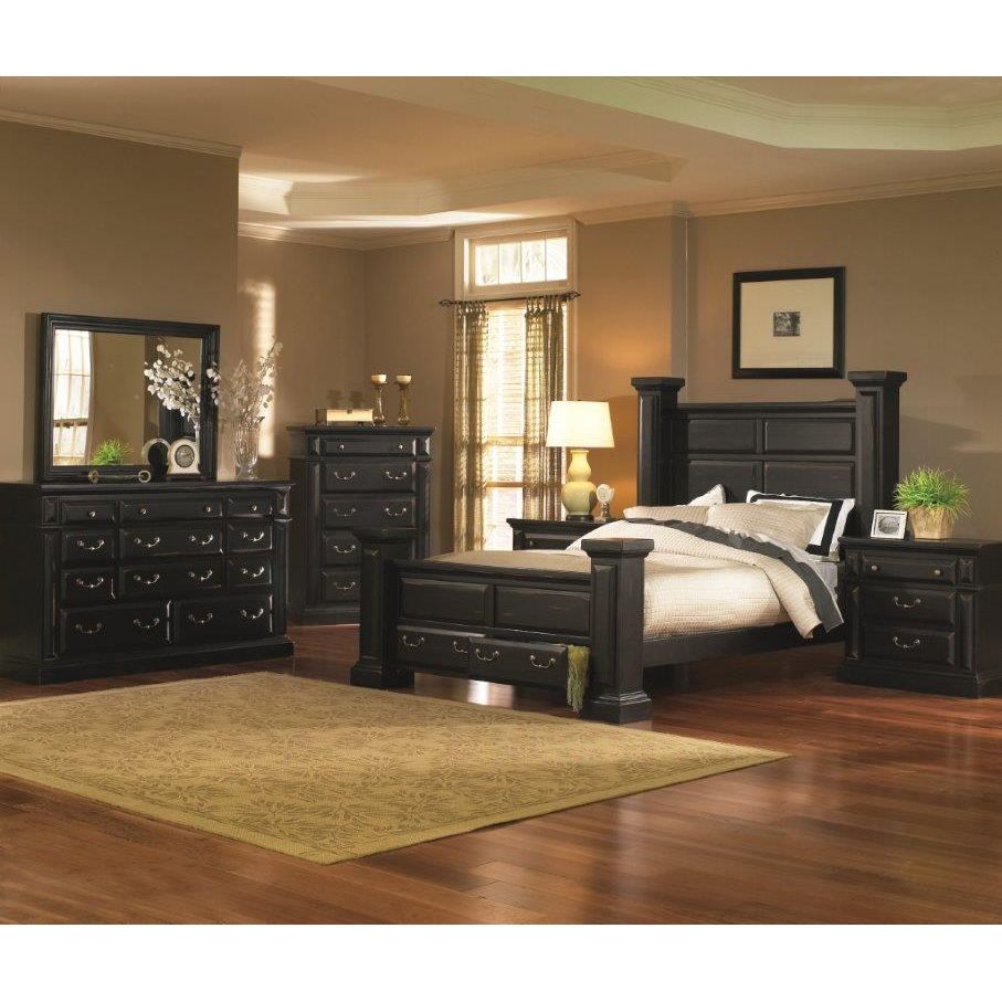 bedroom furniture sets queen black photo - 2