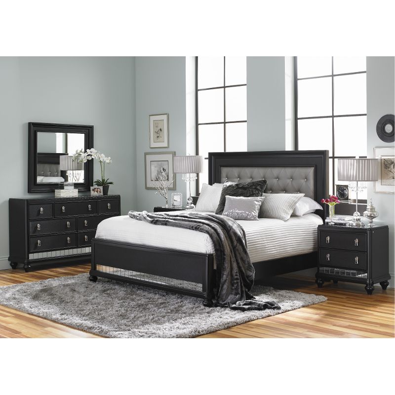 bedroom furniture sets queen black photo - 5