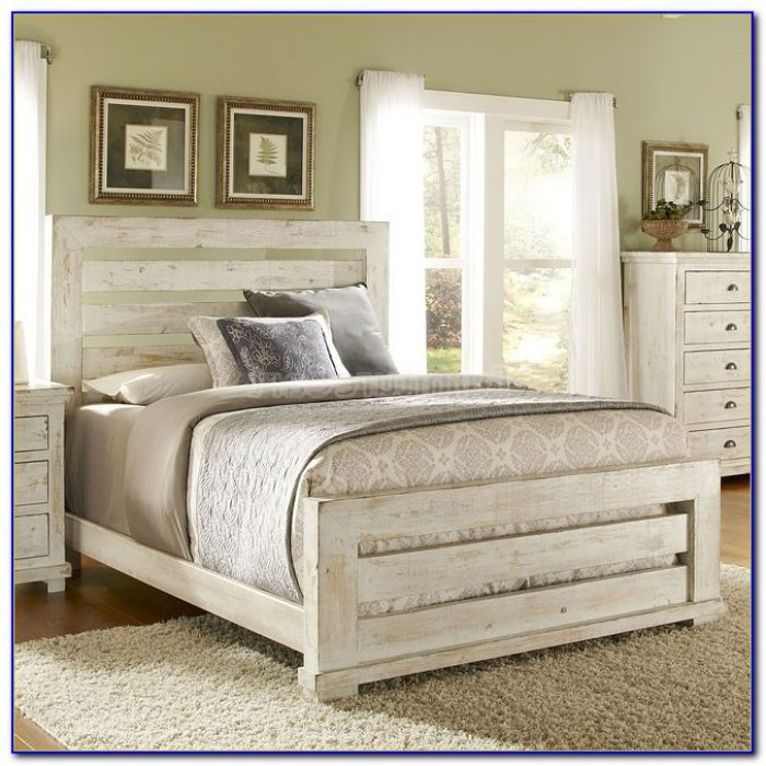 bedroom furniture white distressed photo - 9