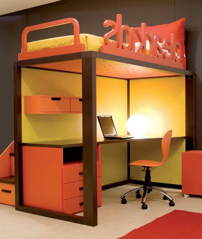 bedroom furniture with desks for kids photo - 2