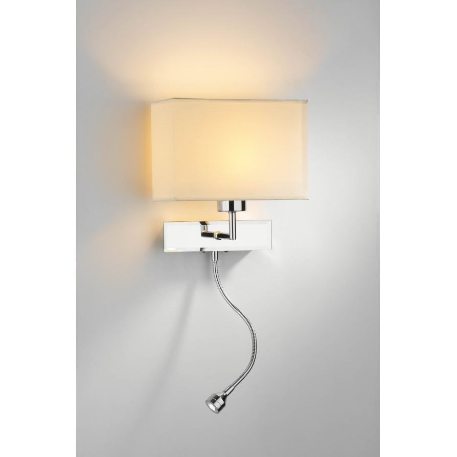 bedroom lamp with reading light photo - 4