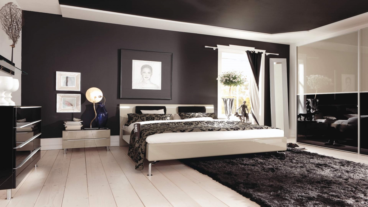 Bedroom paint ideas black furniture Hawk Haven