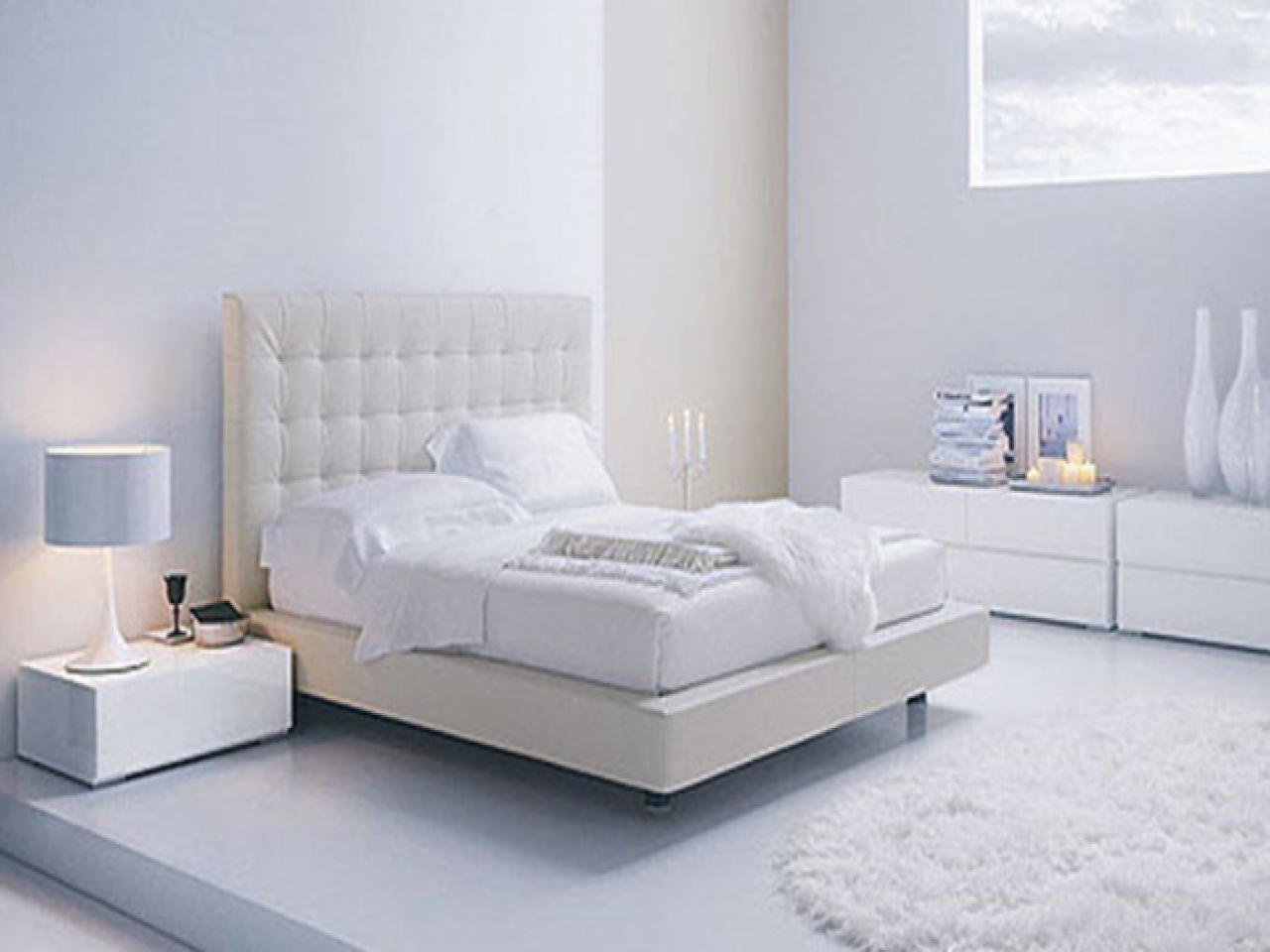 bedroom white furniture decorating photo - 7
