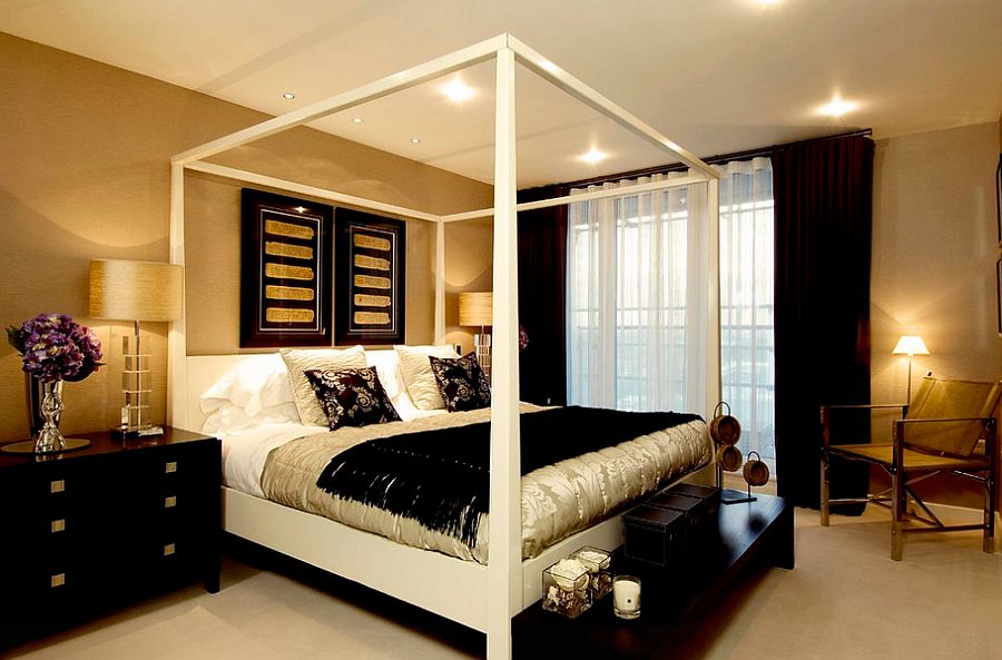 black and gold bedroom design photo - 3