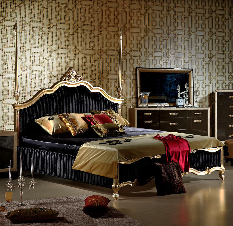 black and gold bedroom design ideas photo - 7