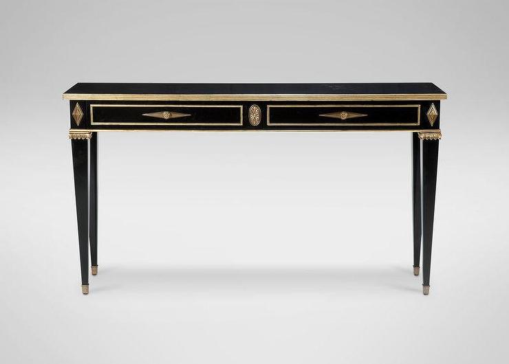 black and gold sofa table photo - 2