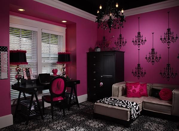black and pink bedroom designs photo - 10