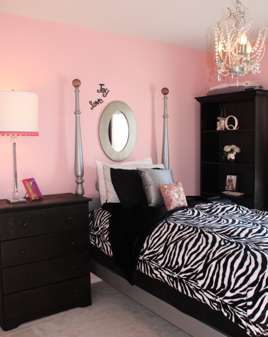 black and pink bedroom designs photo - 2