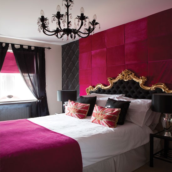 black and pink bedroom designs photo - 3