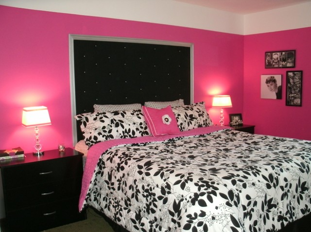 black and pink bedroom designs photo - 5