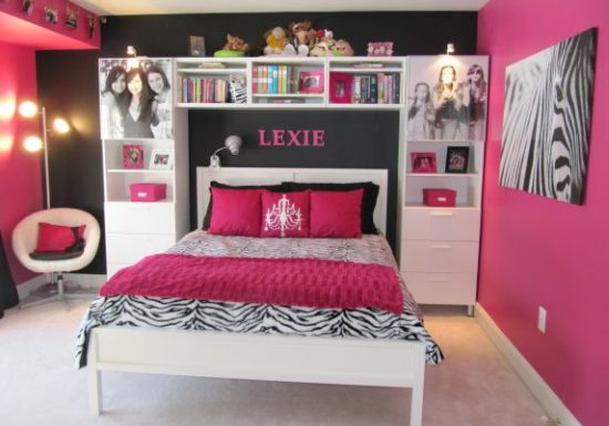 black and pink bedroom designs photo - 8
