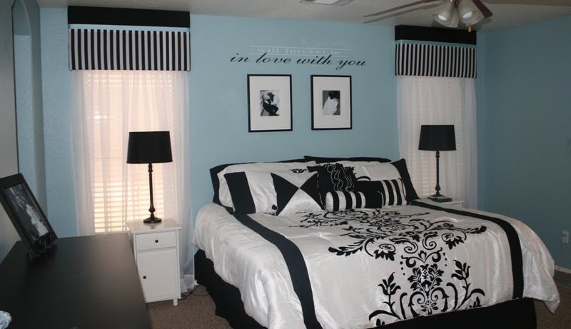 black and white and blue bedrooms photo - 2
