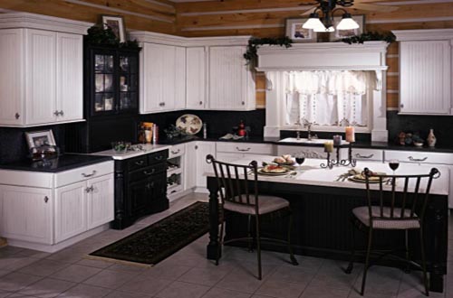 black and white country kitchen designs photo - 1