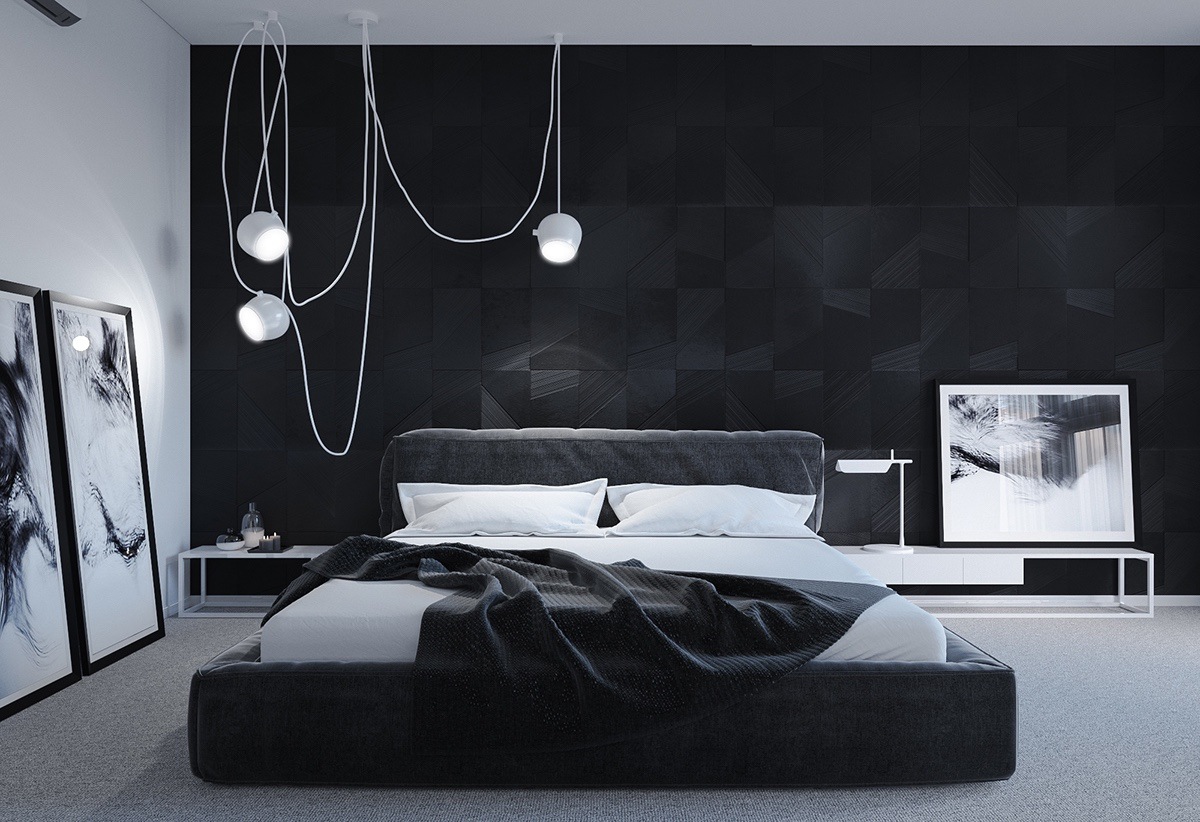 black bedroom designs photo - 3