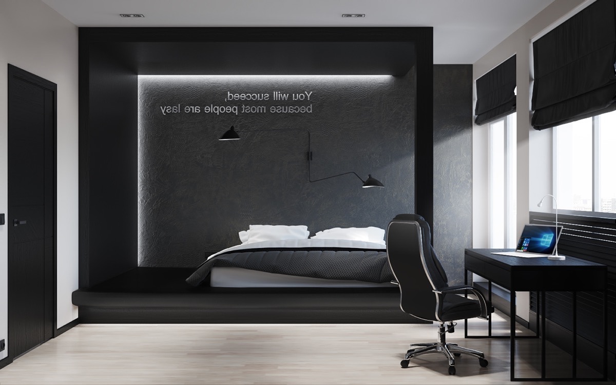black bedroom designs photo - 5