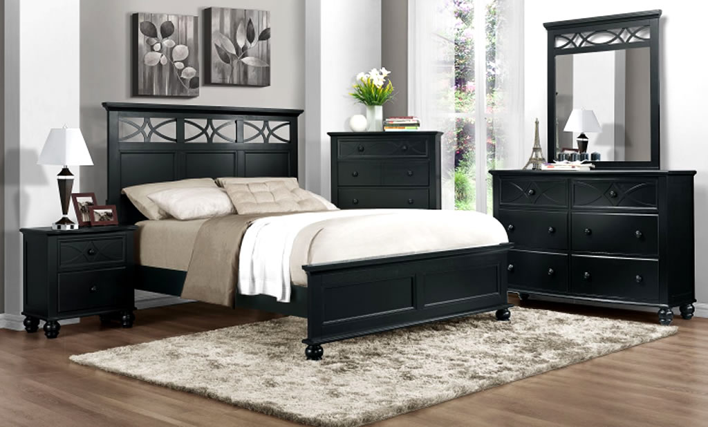 black bedroom furniture room decor photo - 1