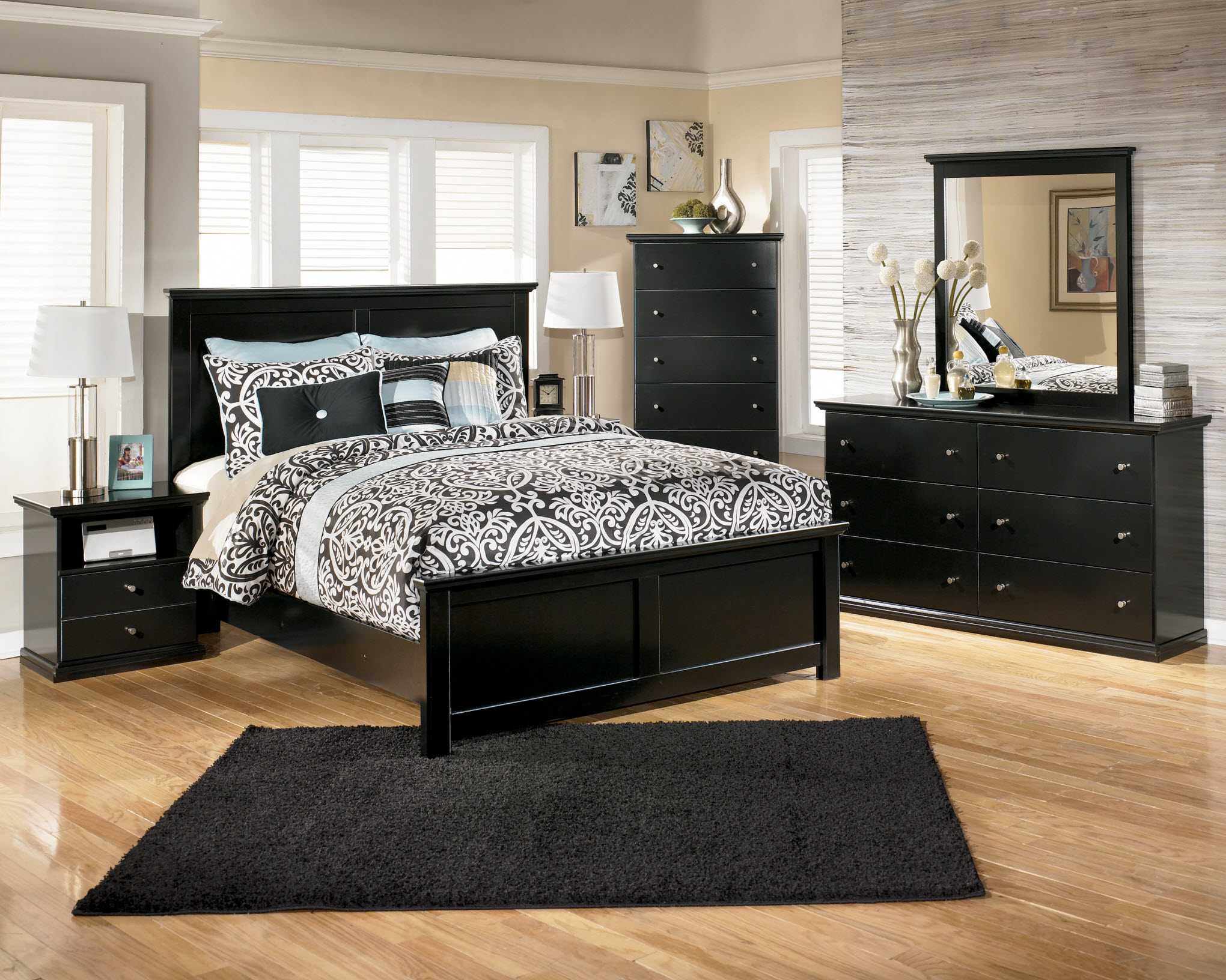 black bedroom furniture what color walls photo - 9