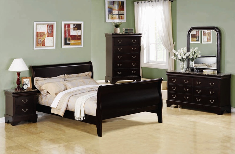 black bedroom furniture with marble top photo - 6