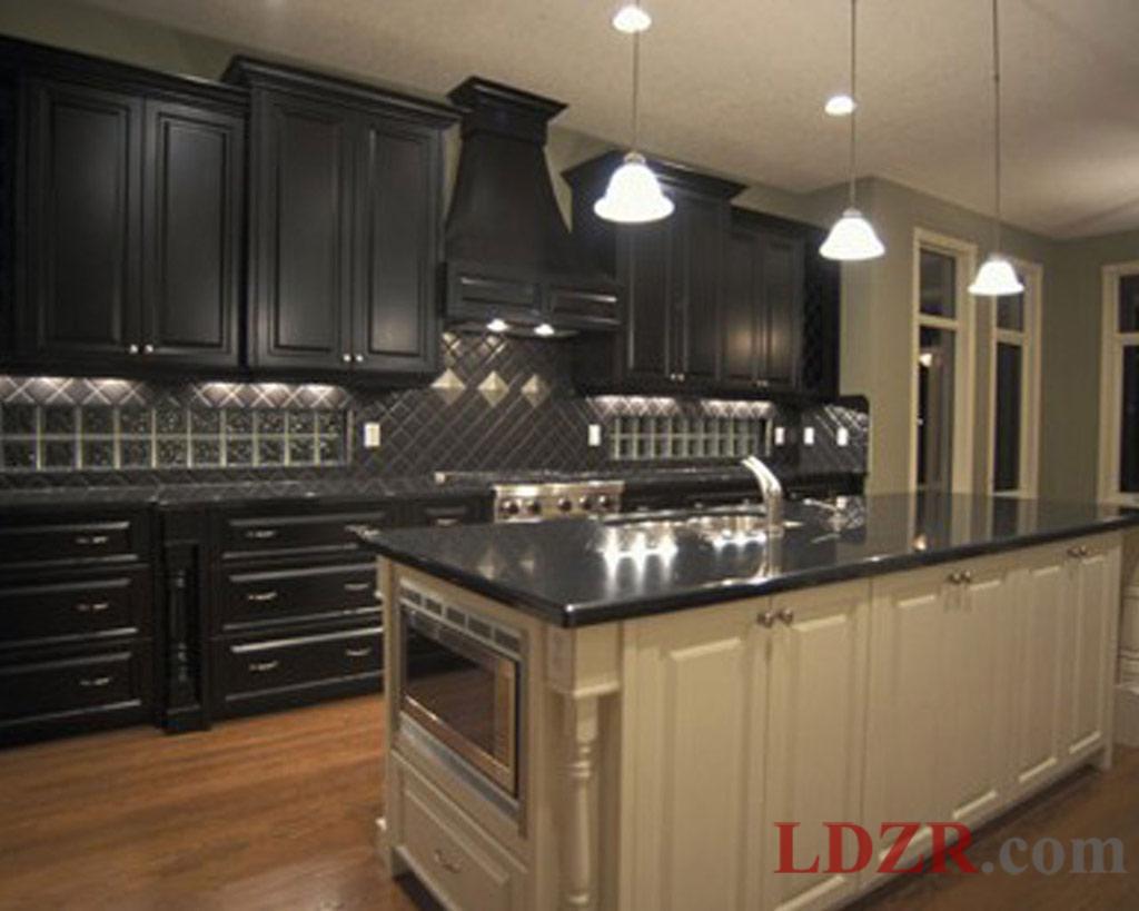 black cabinets for kitchen photo - 10