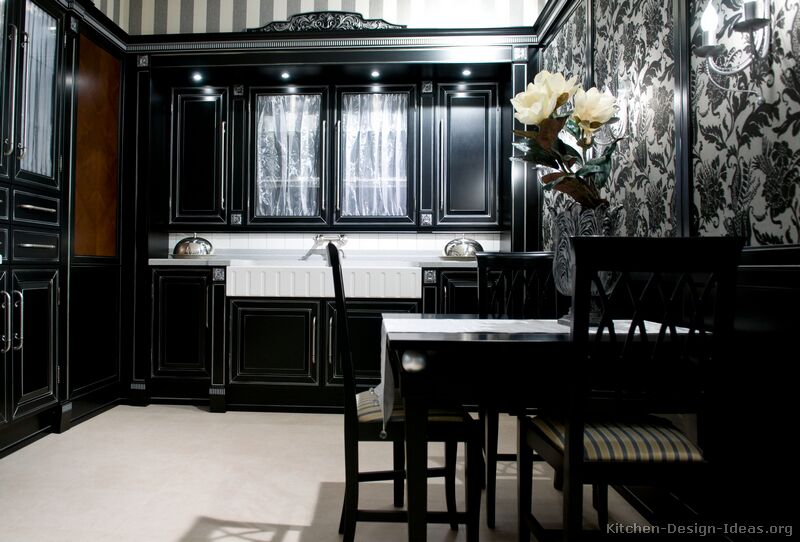 black cabinets for kitchen photo - 6
