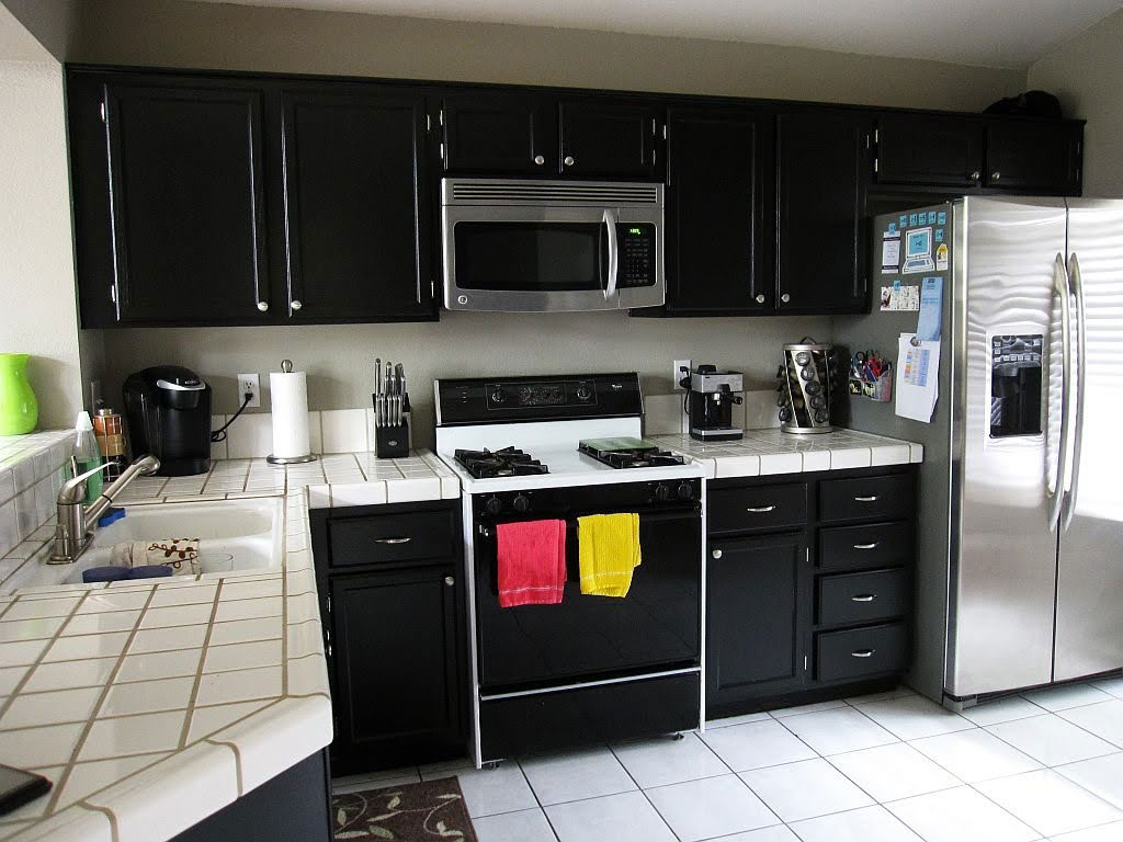 black cabinets for kitchen photo - 7