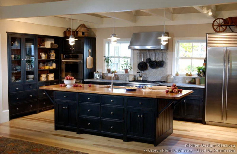 black cabinets for kitchen photo - 8