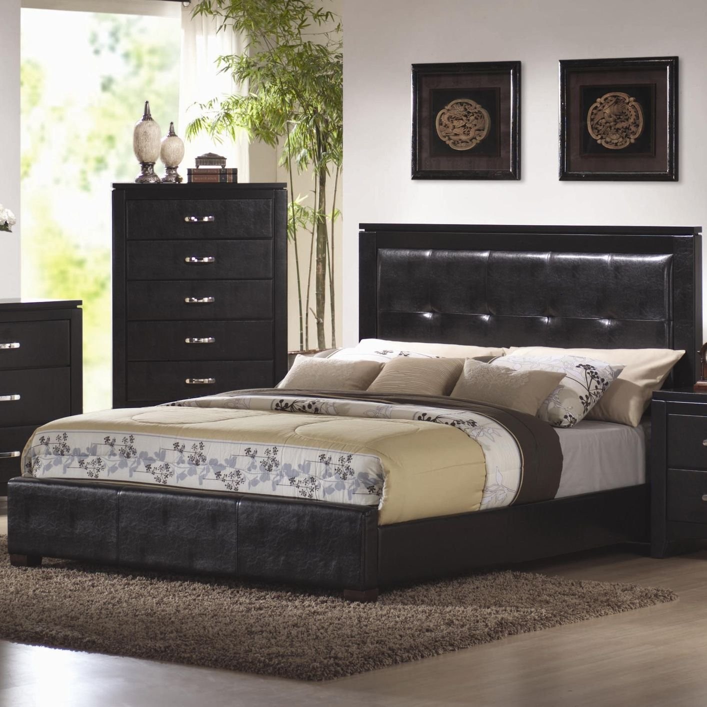 black california king bedroom furniture sets photo - 2