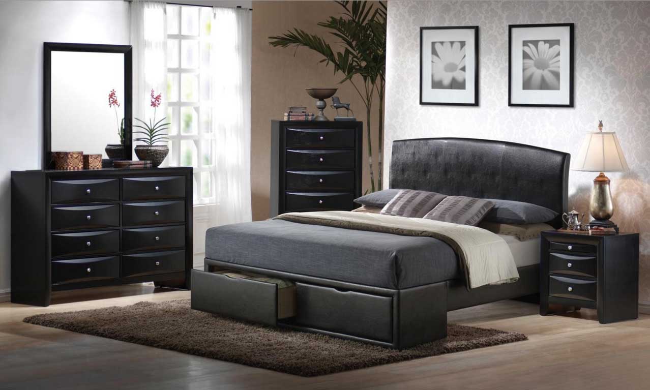 black elegant bedroom furniture photo - 10