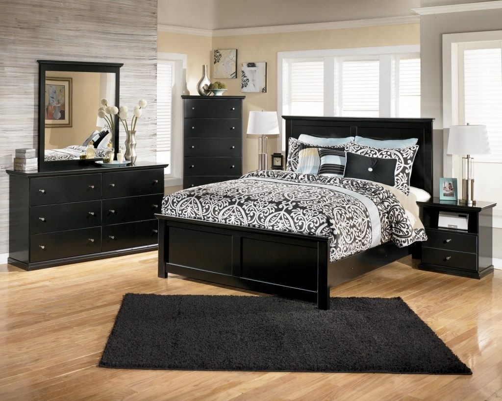black elegant bedroom furniture photo - 3