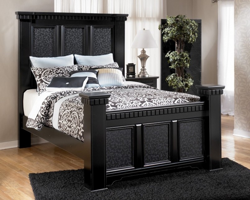 black elegant bedroom furniture photo - 5