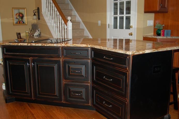 black finish kitchen cabinets photo - 4