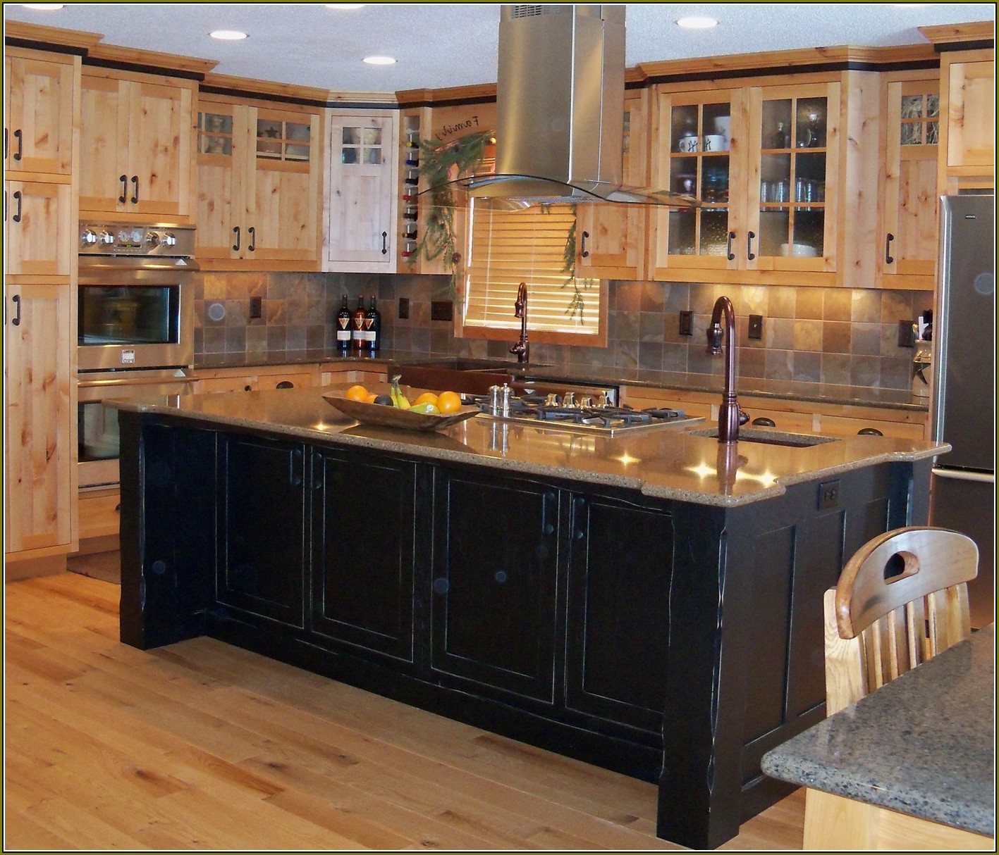 black finish kitchen cabinets photo - 7