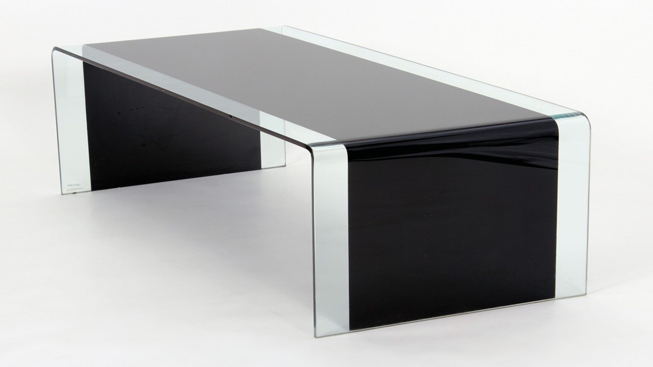 black gloss sofa table photo - 10