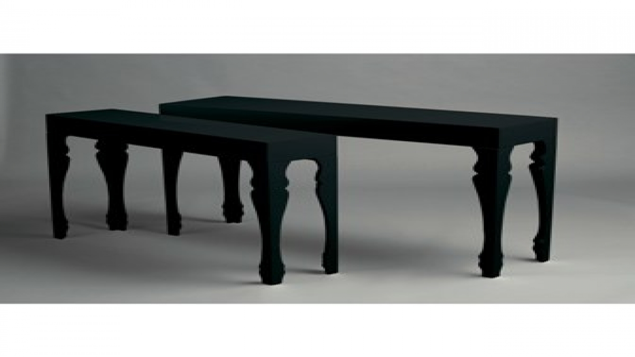 black gloss sofa table photo - 9