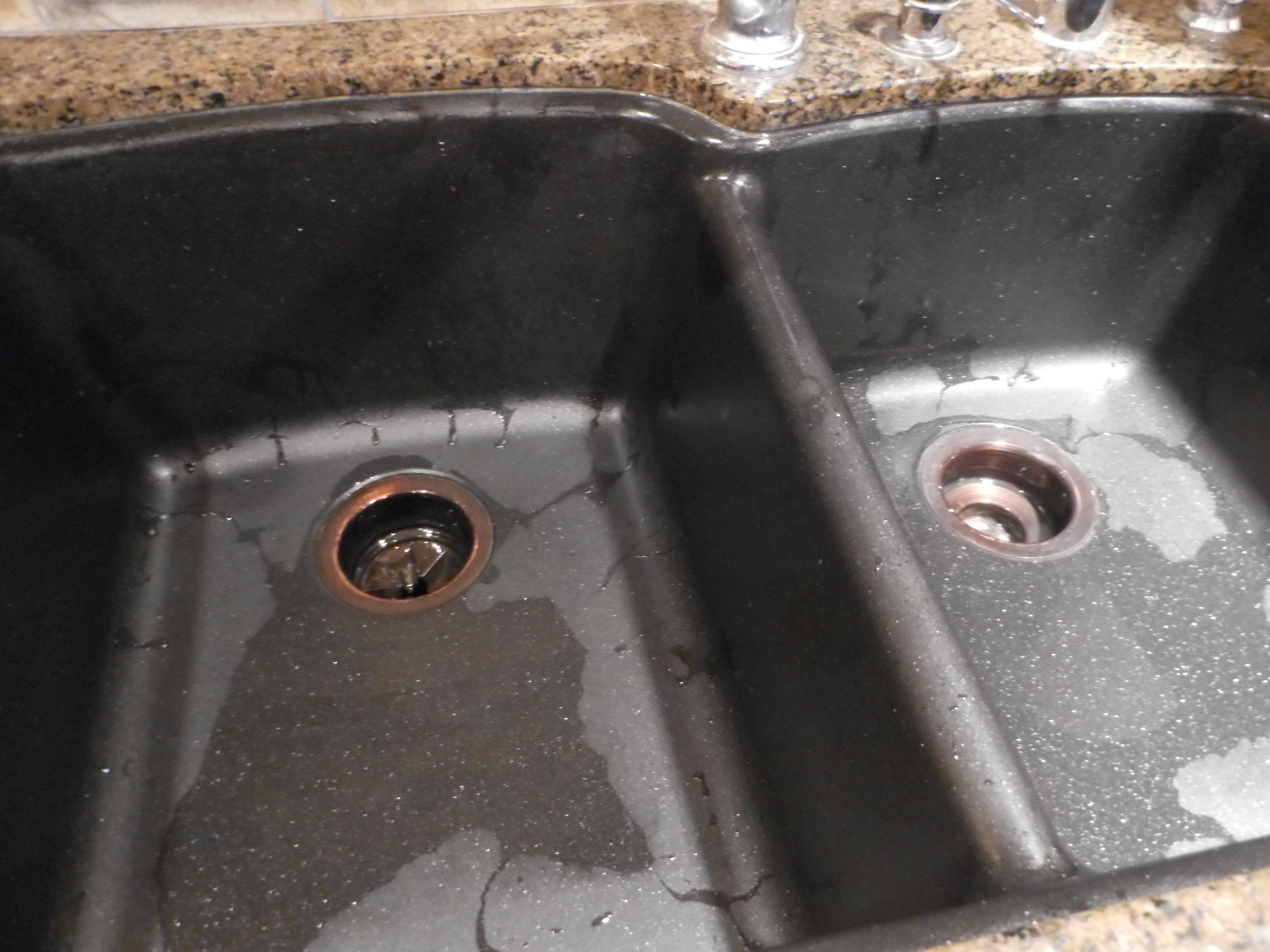 black granite composite sink cleaning photo - 10