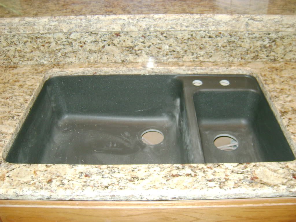 black granite composite sink cleaning photo - 7