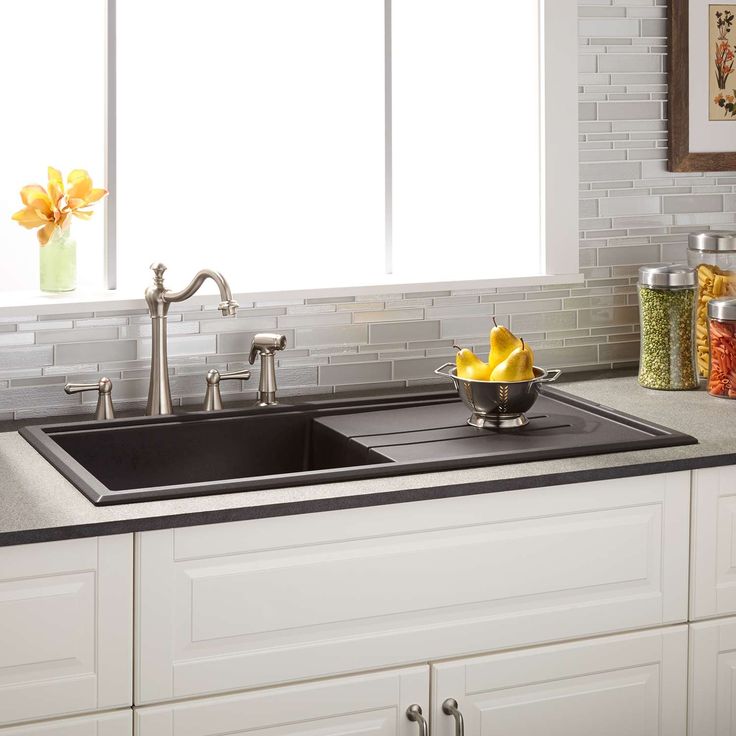 black granite composite sink cleaning photo - 8