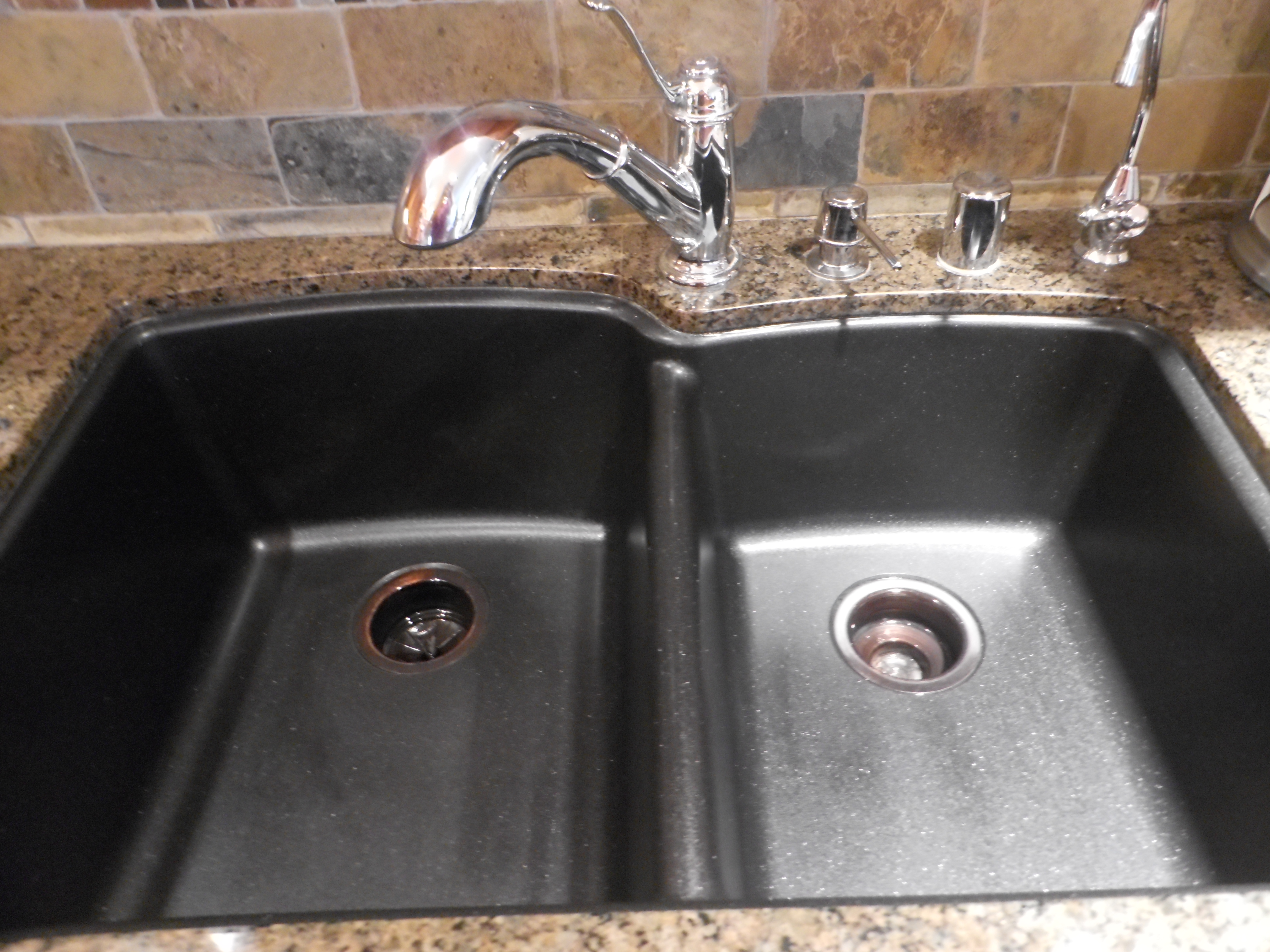 black granite sink cleaner photo - 5
