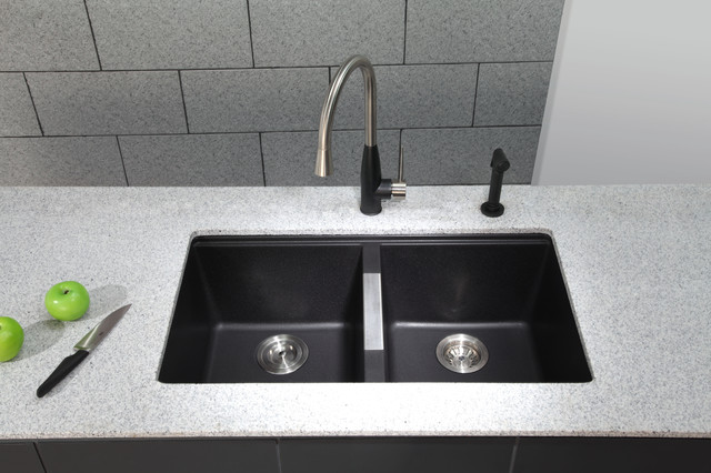 black granite sinks kitchens photo - 6