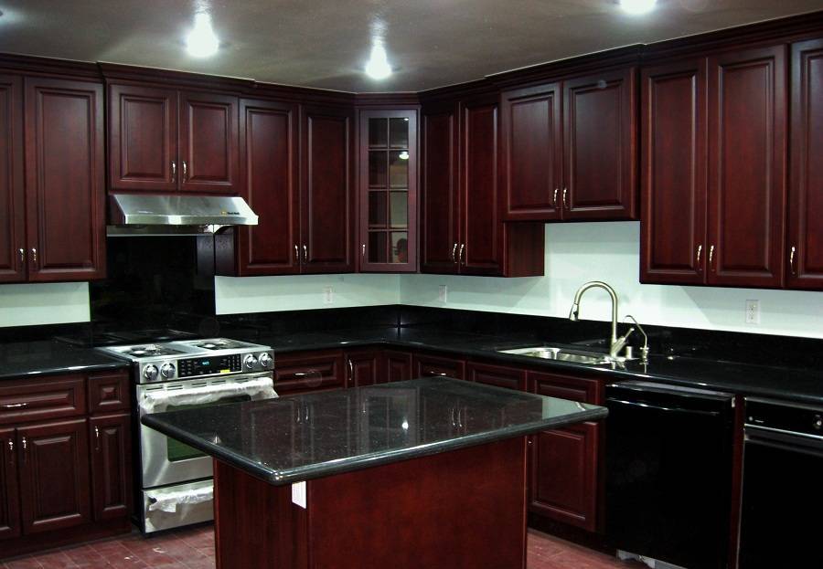 black kitchen cabinets countertops photo - 9