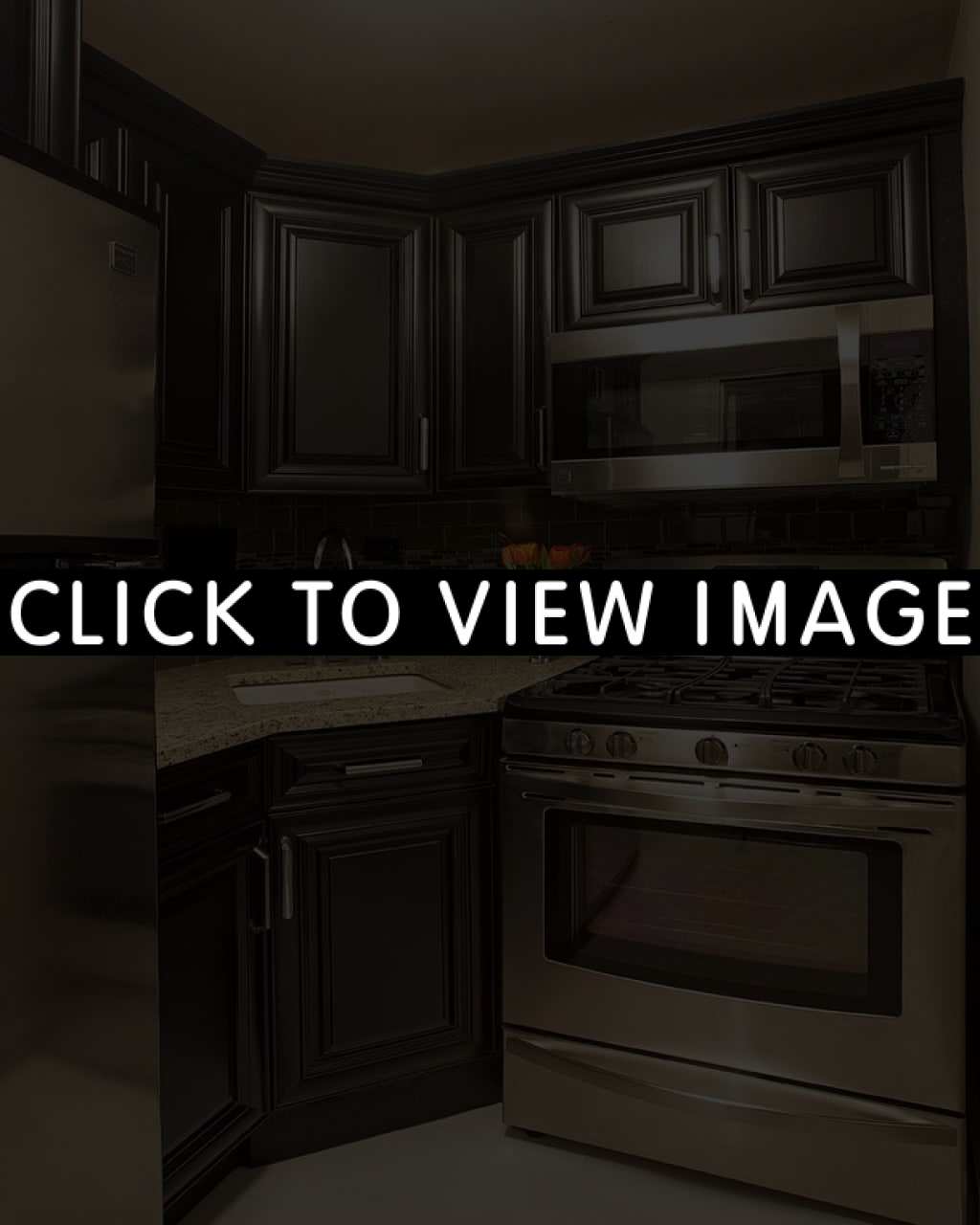 black kitchen cabinets in small kitchen photo - 7