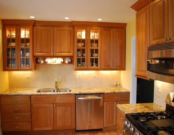 black kitchen cabinets with light countertops photo - 2