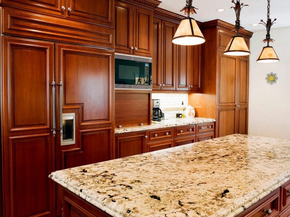 black kitchen cabinets with light countertops photo - 3