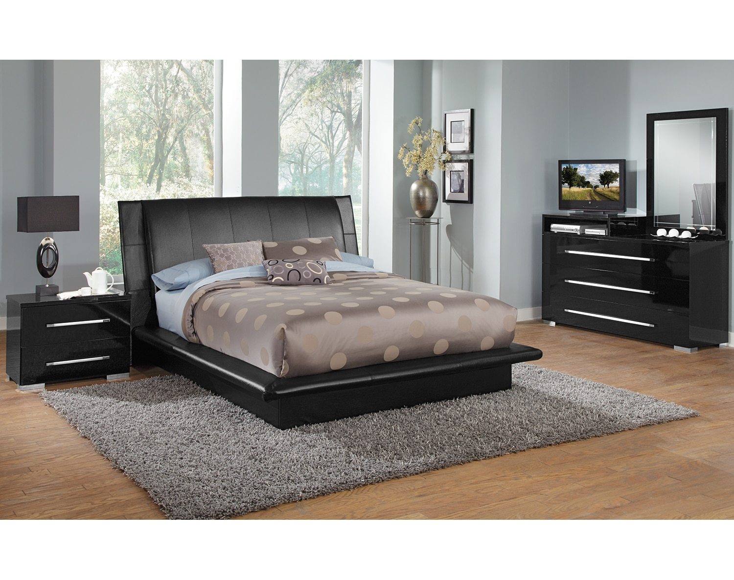 black lacquer bedroom furniture photo - 7