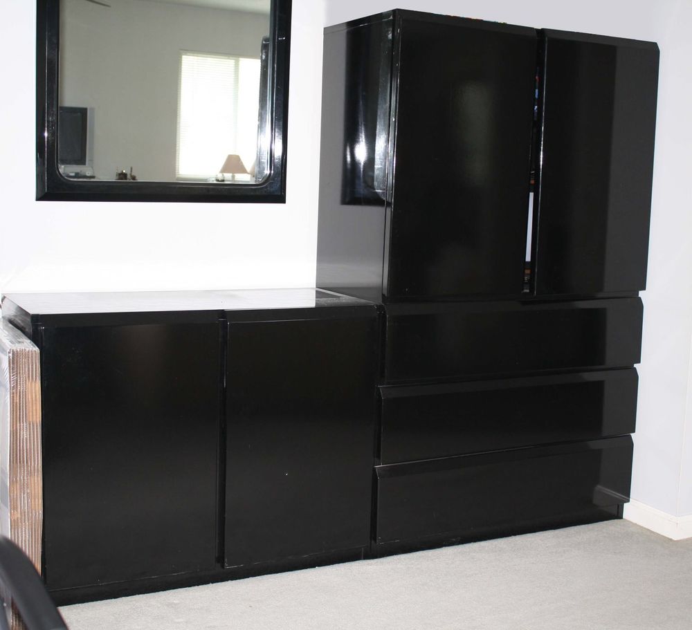 black lacquer bedroom furniture sets photo - 5