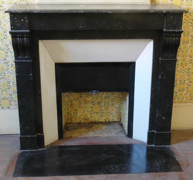 black marble fireplace surround photo - 9