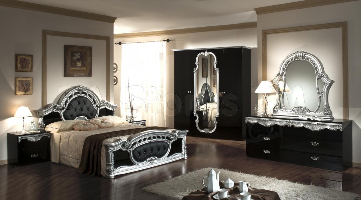 black mirrored bedroom furniture photo - 5