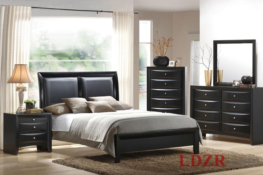 black modern bedroom furniture photo - 2