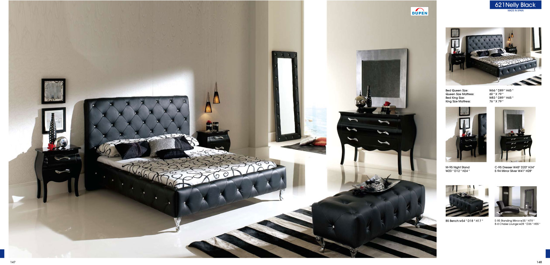black modern bedroom furniture photo - 6
