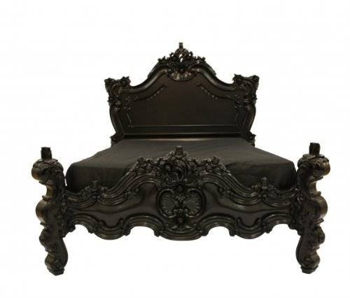 black ornate bedroom furniture photo - 1